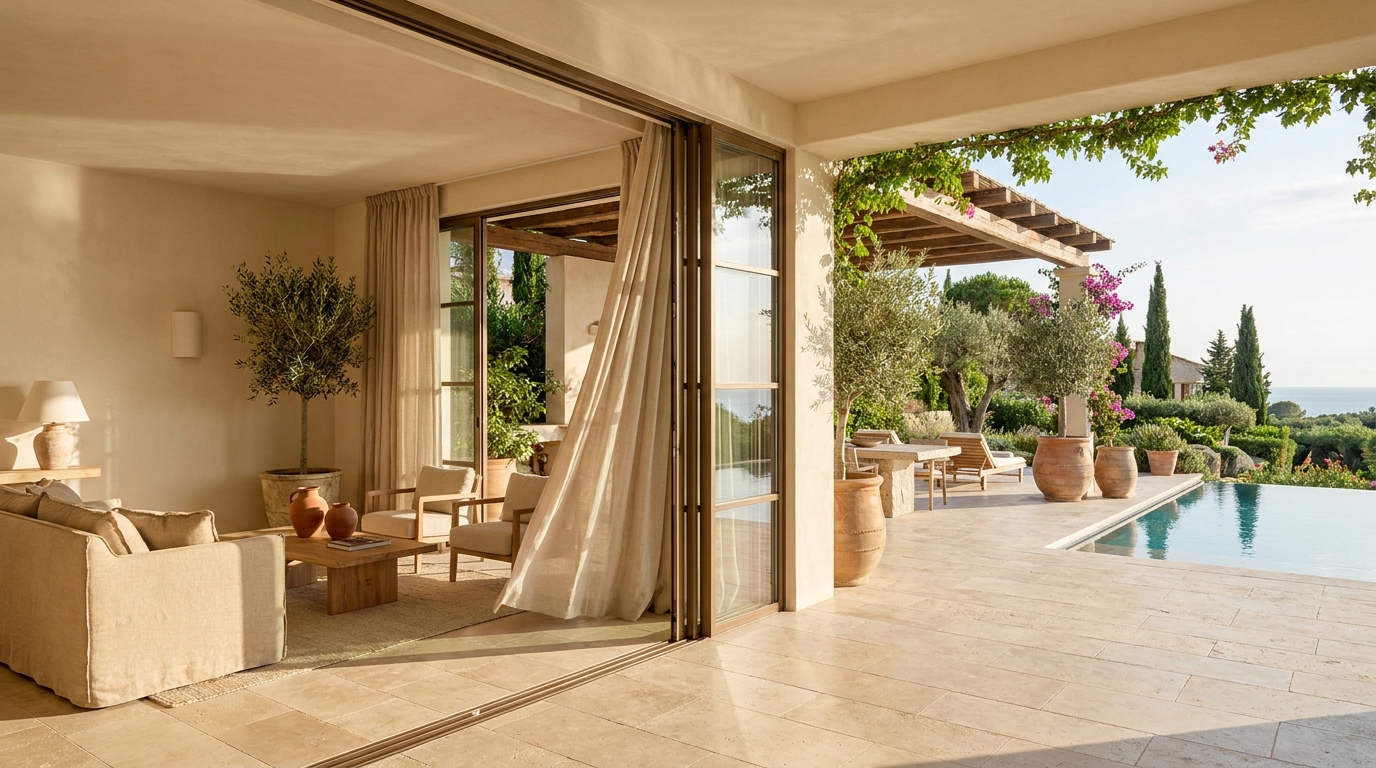 Creating Fluid Indoor-Outdoor Transitions for Elegant Mediterranean-Inspired Living